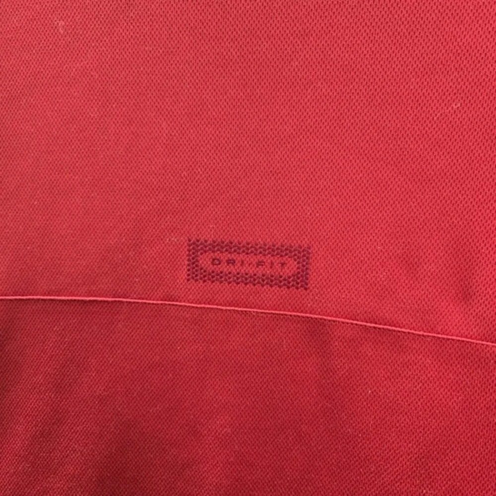 VINTAGE‎ Nike Men Shirt Large Red Logo Center Basketball Swoosh Dri Fit